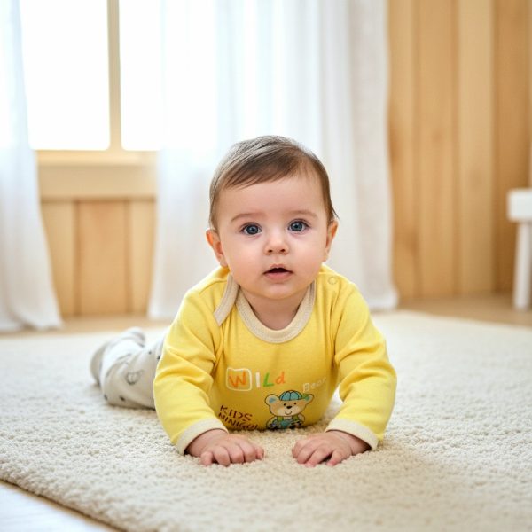 دو تیکه طرح خرس و کلاه نوزادی