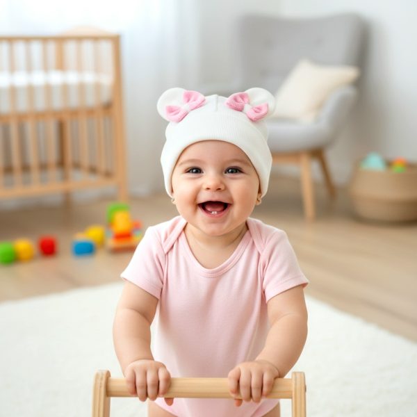 کلاه دو‌گوش پاپیونی پاییزه دخترانه