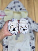 کاپشن سرهمی پاپوش‌دار نوزادی خرسی - Image 6