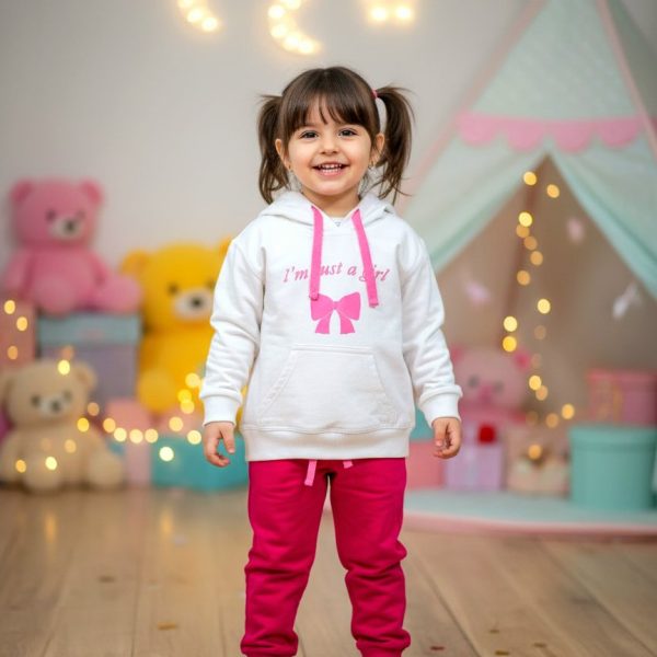 ست هودی و شلوار پاپیون دخترانه