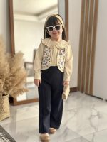 سه تیکه شومیز و شلوار وست مه گل