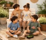 تیشرت شلوارک پنبه راحتی چاپی
