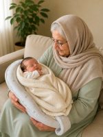قنداق سوئیسی ( آغوشگیر ) طرح‌ دار مخمل میکرو