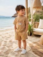 تیشرت شلوارک پنبه راحتی چاپی - Image 7