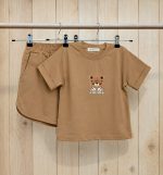 تیشرت شلوارک پنبه راحتی چاپی - Image 2